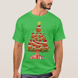 T-shirt Casquette de basket Père Noël Joueur Noël Arbre de