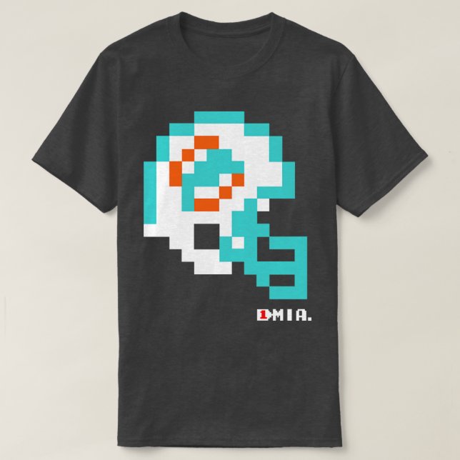 T-shirt Casquette de casque Dolphins Tecmo Bowl (Design devant)