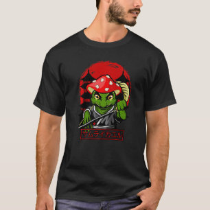 T-shirt Casquette de champignon Samurai Grenouille Vintage