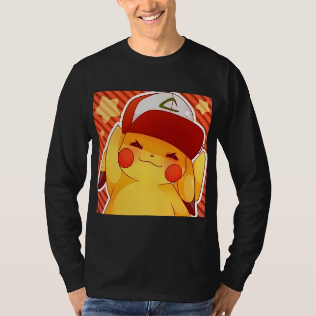 T-shirt Casquette de dresseur Pikachu  (Devant)