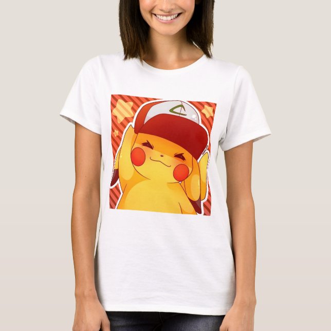 T-shirt Casquette de dresseur Pikachu (Devant)