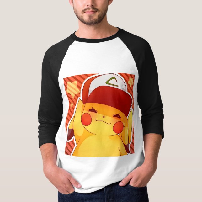 T-shirt Casquette de dresseur Pikachu (Devant)