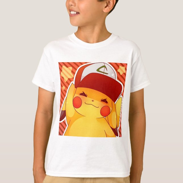 T-shirt Casquette de dresseur Pikachu (Devant)