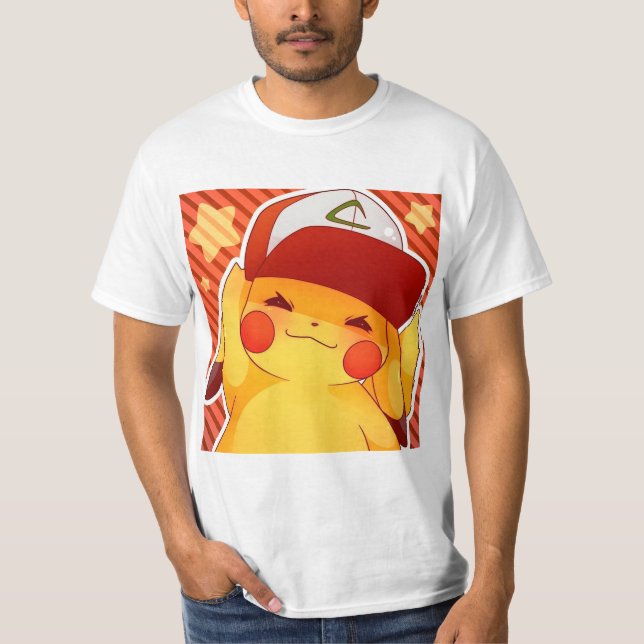 T-shirt Casquette de dresseur Pikachu  (Devant)