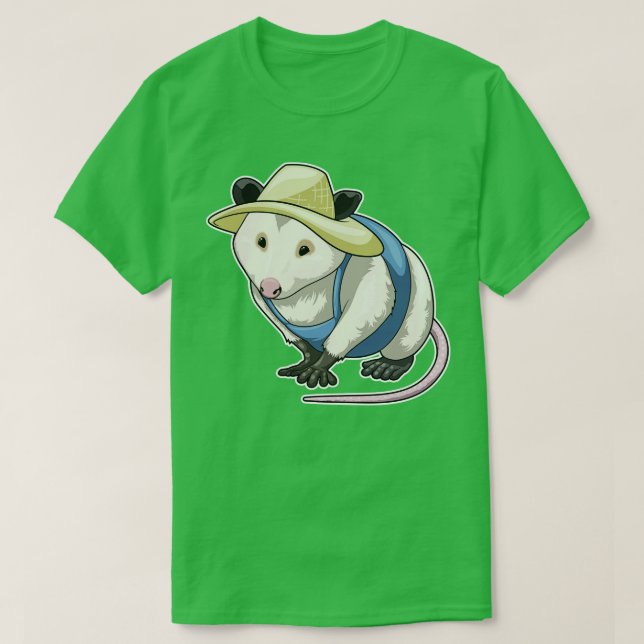 T-shirt Casquette de fermier d'opossum (Design devant)