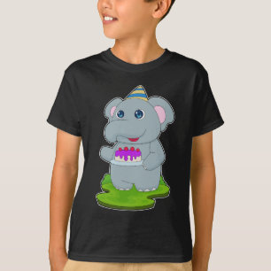 T-shirt Casquette de fête d'anniversaire éléphant