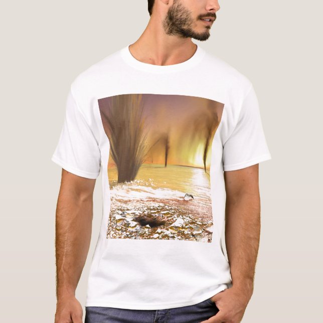 T-shirt Casquette de glace polaire sud de Martian (Devant)