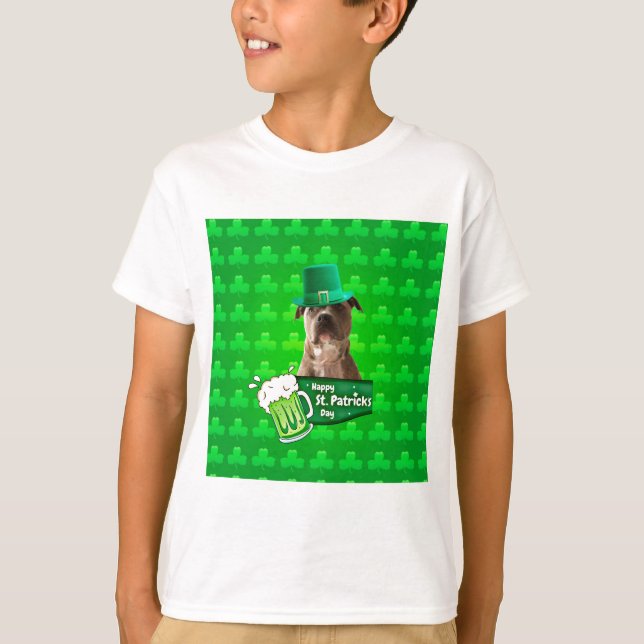 T-shirt Casquette de la Saint-Patrick Jour du Chien à Taur (Devant)