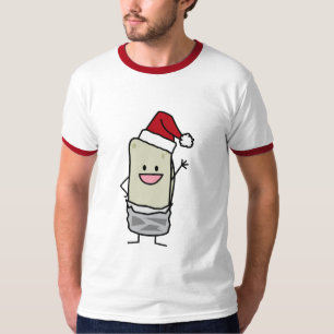 T-shirt Casquette de ondulation de Père Noël de bonjour de