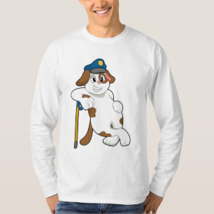 T-shirt Casquette de police de chien