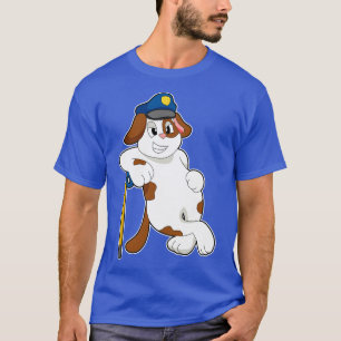 T-shirt Casquette de police de chien