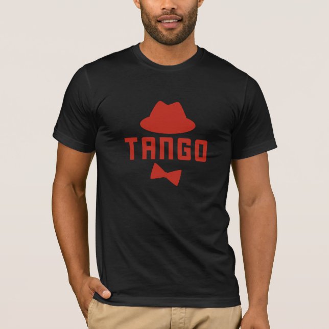 T-shirt Casquette de Red Argentine Tango Fedora et Bowtie (Devant)