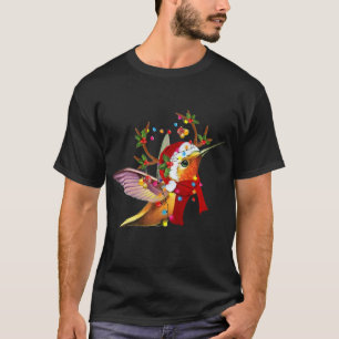 T-shirt Casquette de rennes de colibri Père Noël feux de N