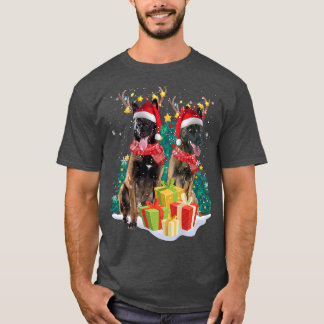 T-shirt Casquette de rennes malinois belge Père Noël Chris