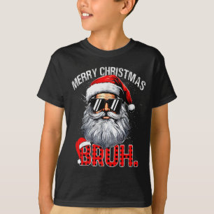 T-shirt Casquette de Santa Bruh Drôle de Noël à Carreaux R