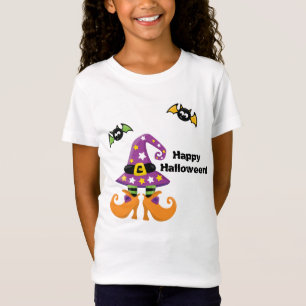 T-Shirt Casquette de sorcière et pieds de Halloween