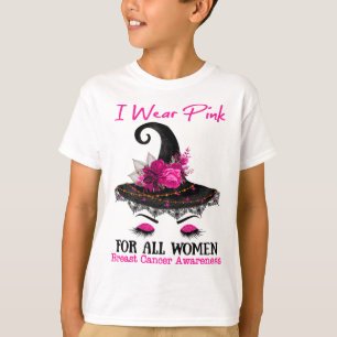 T-shirt Casquette De Sorcière Je Porte Le Rose Pour Toutes
