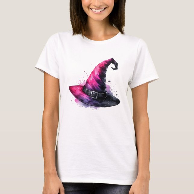 T-shirt Casquette de sorcière magique (Devant)