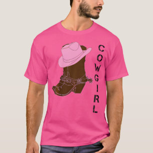 T-shirt Casquette des bottes occidentales de la fille Épou
