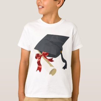 T-shirt Casquette et diplôme d'obtention du diplôme