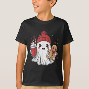 T-shirt Casquette fantôme rétro Noël vacances Noël Café G