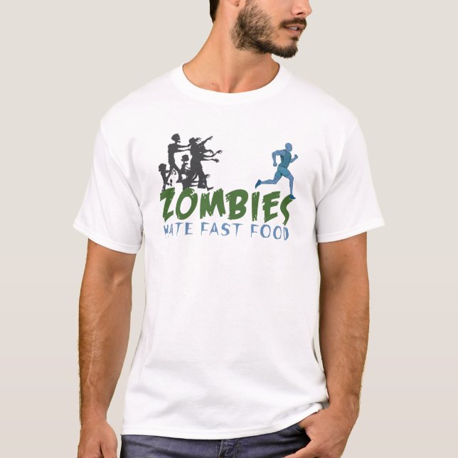 T-shirt Casquette Fastfoo de zombis (Devant)