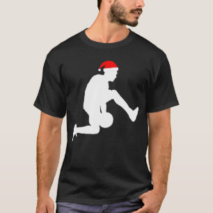 T-shirt Casquette G de Père Noël de silhouette de joueur