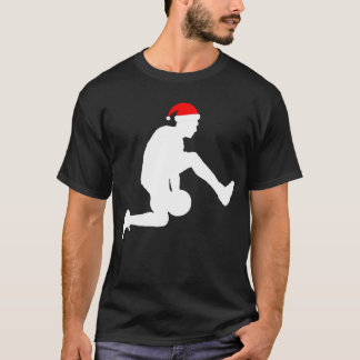 T-shirt Casquette G de Père Noël de silhouette de joueur