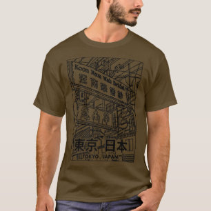 T-shirt Casquette japonaise esthétique Tokyo Japan Street 