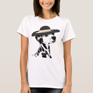 T-shirt Casquette noir dalmatien et débordé