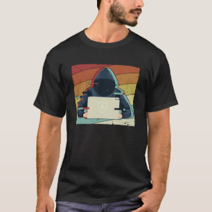 T-shirt Casquette noir rétrograde piratage éthique Casquet