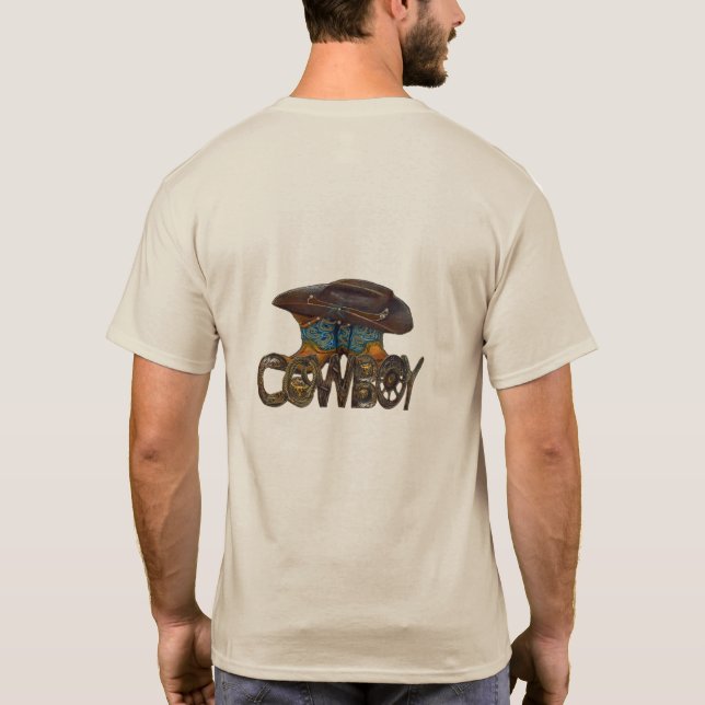 T-Shirt Casquette pour bottes de cowboy du pays (Dos)
