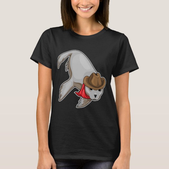 T-shirt Casquette Seal Cowboy Cowboy (Devant)