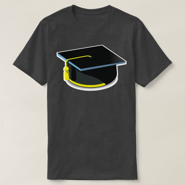 T-shirt casquette universitaire carré (Design devant)