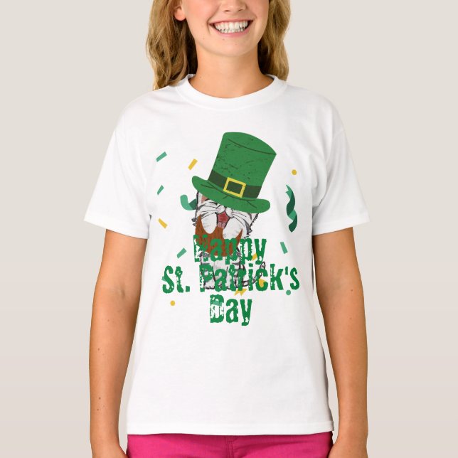T-shirt Casquette vert chanceux Shamrock St. Patrick's Day (Devant)