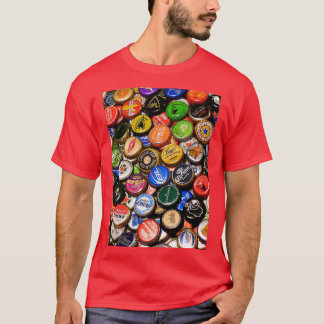 T-shirt Casquettes de bouteille de bière