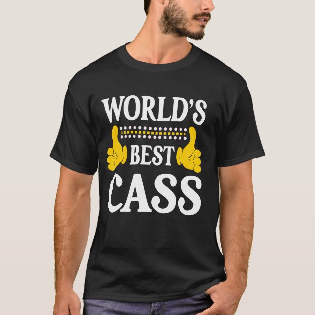 T-shirt Cass Nom personnel drôle Prénom World's Best C (Devant)