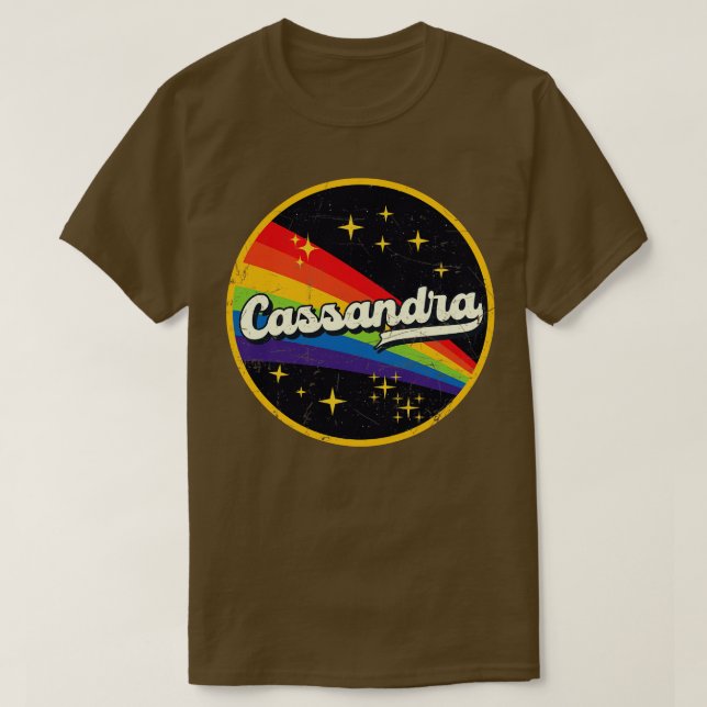 T-shirt Cassandra Arc en ciel dans l'espace GrungeStyle Vi (Design devant)