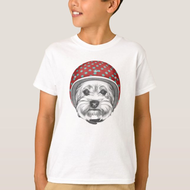 T-shirt Casse-cou de Yorkshire Terrier (Devant)