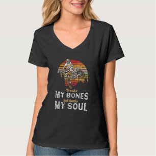 T-shirt Casse Mes Os Mais Guérit Mon Âme Grunge Moto Cross