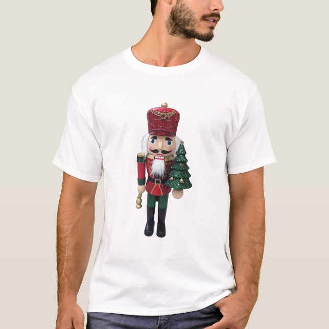 T-shirt Casse-noisette de fête avec arbre et bâton (Devant)
