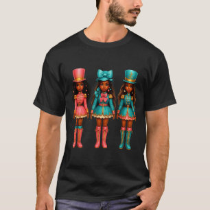 T-shirt Casse-noisette Fille Noire Noël Occidental Rose Nu