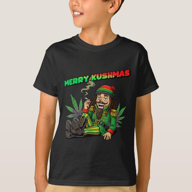 T-shirt Casse-noix rasta Joyeux Noël de Kushma  (Devant)