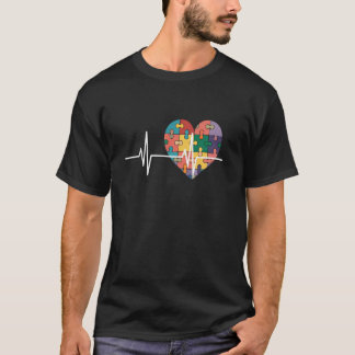 T-shirt Casse-tête de cœur d'amour acceptation Hommes Femm