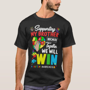 T-shirt Casse-tête de soutien à mon frère Mois de la sensi