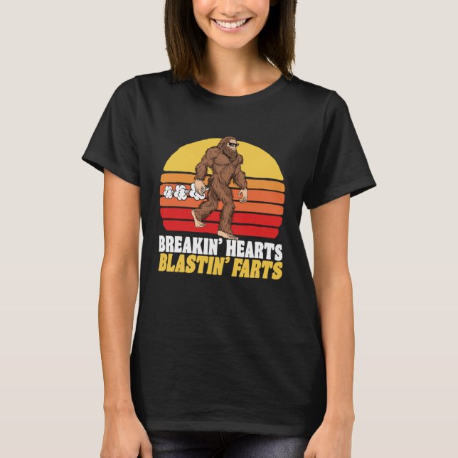 T-shirt Casser les cœurs et exploser les pets  Sasquatch S (Devant)