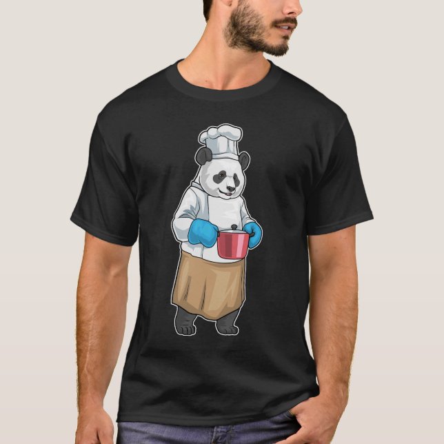 T-shirt Casserole de cuisine de Panda Cook (Devant)