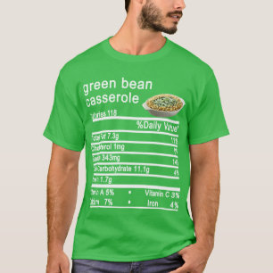 T-shirt casserole de haricots verts Nutrition Félicitatio
