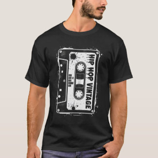 T-shirt Cassette Audio Hip Hop Vintage Rétro 80s 90s