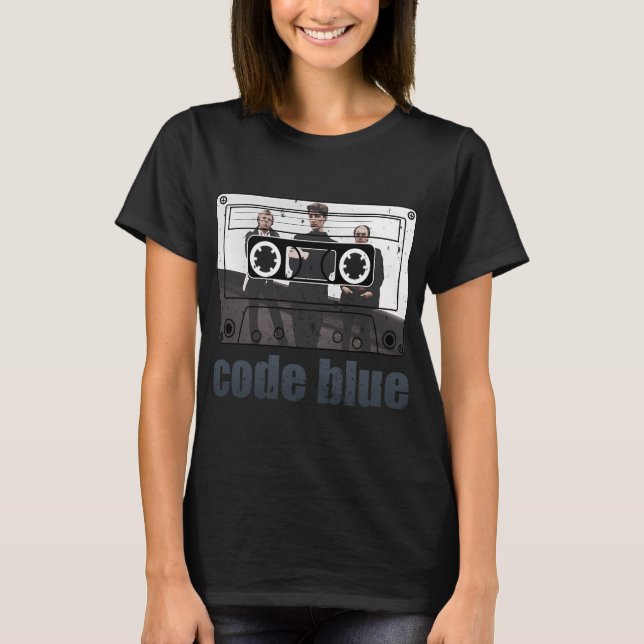 T-SHIRT CASSETTE CODE BLUE (Devant)